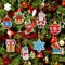 20 Pieces Christmas Diamond Art Ornaments Tags 5d DIY Diamond Painting Keychains Kit Christmas Hanging Diamond Art Kits Diamond Art Christmas Ornaments for Xmas DIY Crafts(Lovely Style)